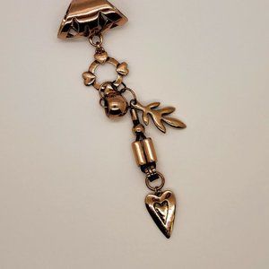 Scarf Necklace Jewelry, blush / copper color, lightweight
